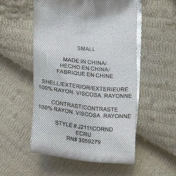 Thred & Supply cream women’s button down shirt jacket raw hem shacket size small - Picture 6 of 9